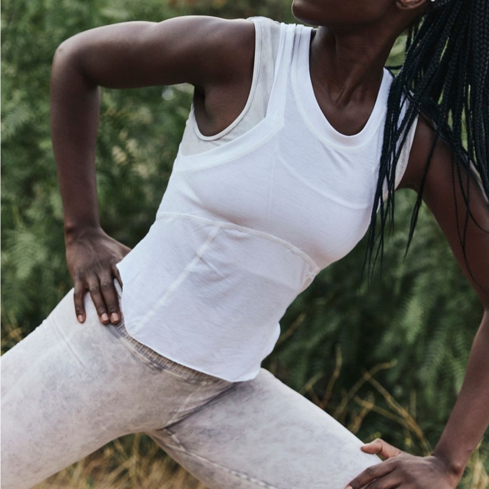 Free People Movement Tempo Silver Lining Tank Sz M
